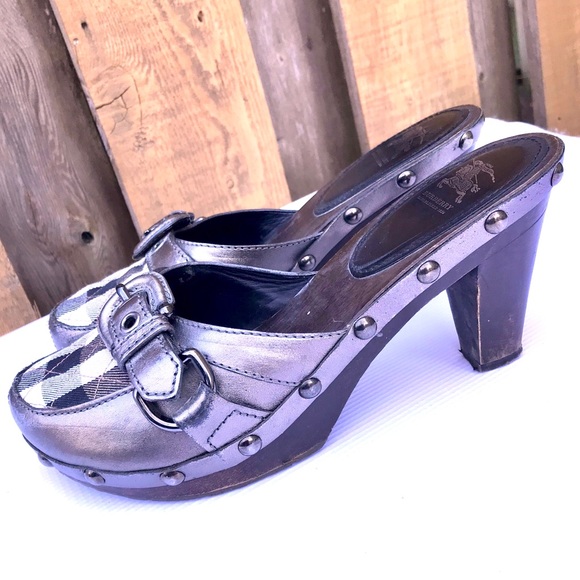 Burberry size 39 women’s 9 clogs heels shoes mules - Picture 4 of 8